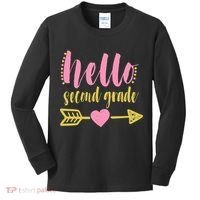 Hello Second Grade Cute Elementary School Kids Long Sleeve Shirt thumb 0