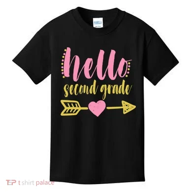 Hello Second Grade Cute Elementary School Kids T-Shirt