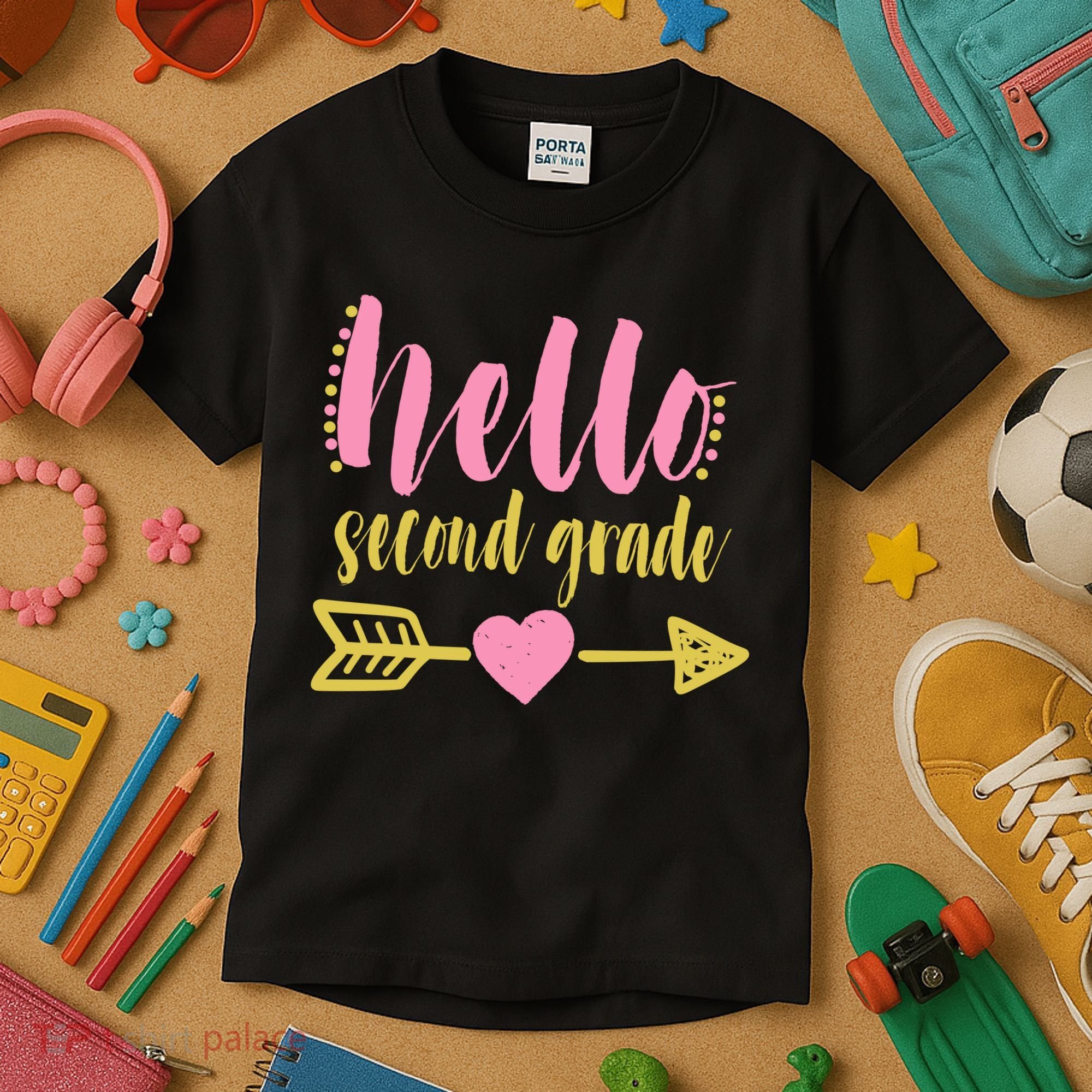 Hello Second Grade Cute Elementary School Kids T-Shirt