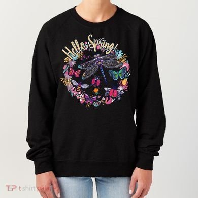 Hello Spring Floral Bugs Women's Sweatshirt