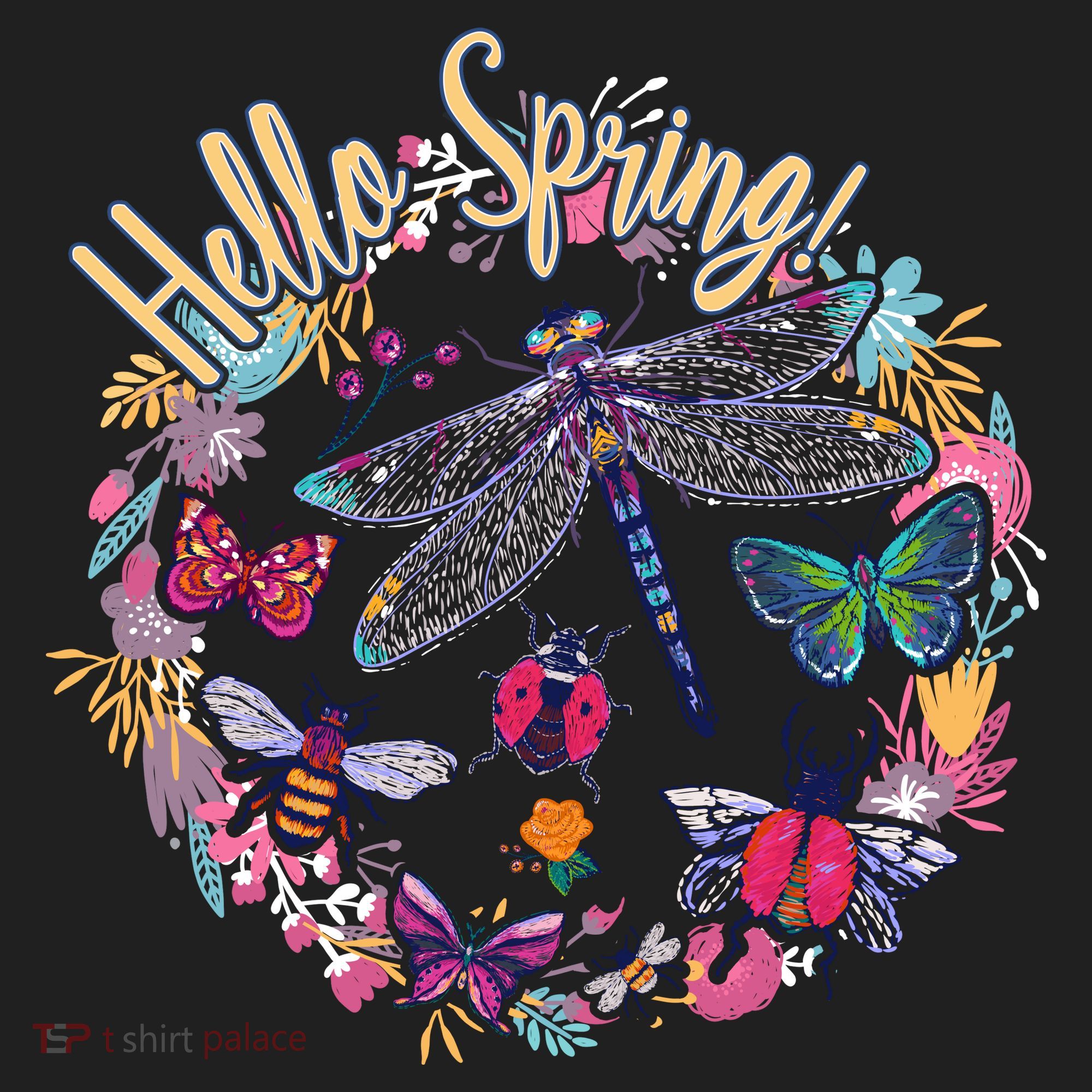 Hello Spring Floral Bugs Women's Sweatshirt