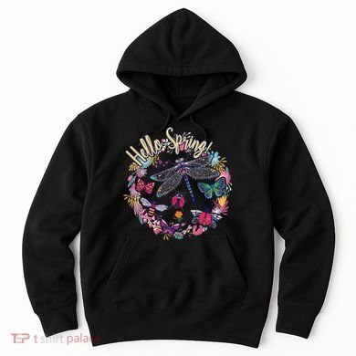 Hello Spring Floral Bugs Hoodie