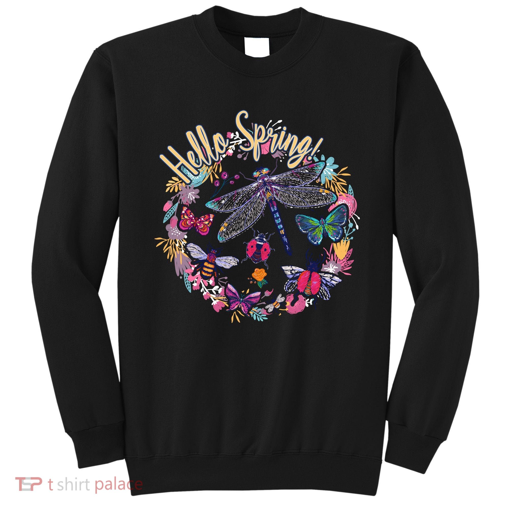 Hello Spring Floral Bugs Sweatshirt