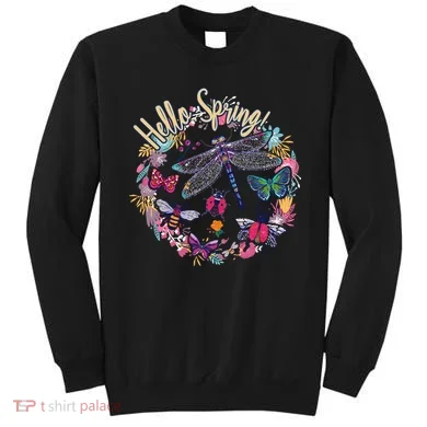 Hello Spring Floral Bugs Sweatshirt