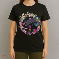 Hello Spring Floral Bugs T-Shirt thumb 4
