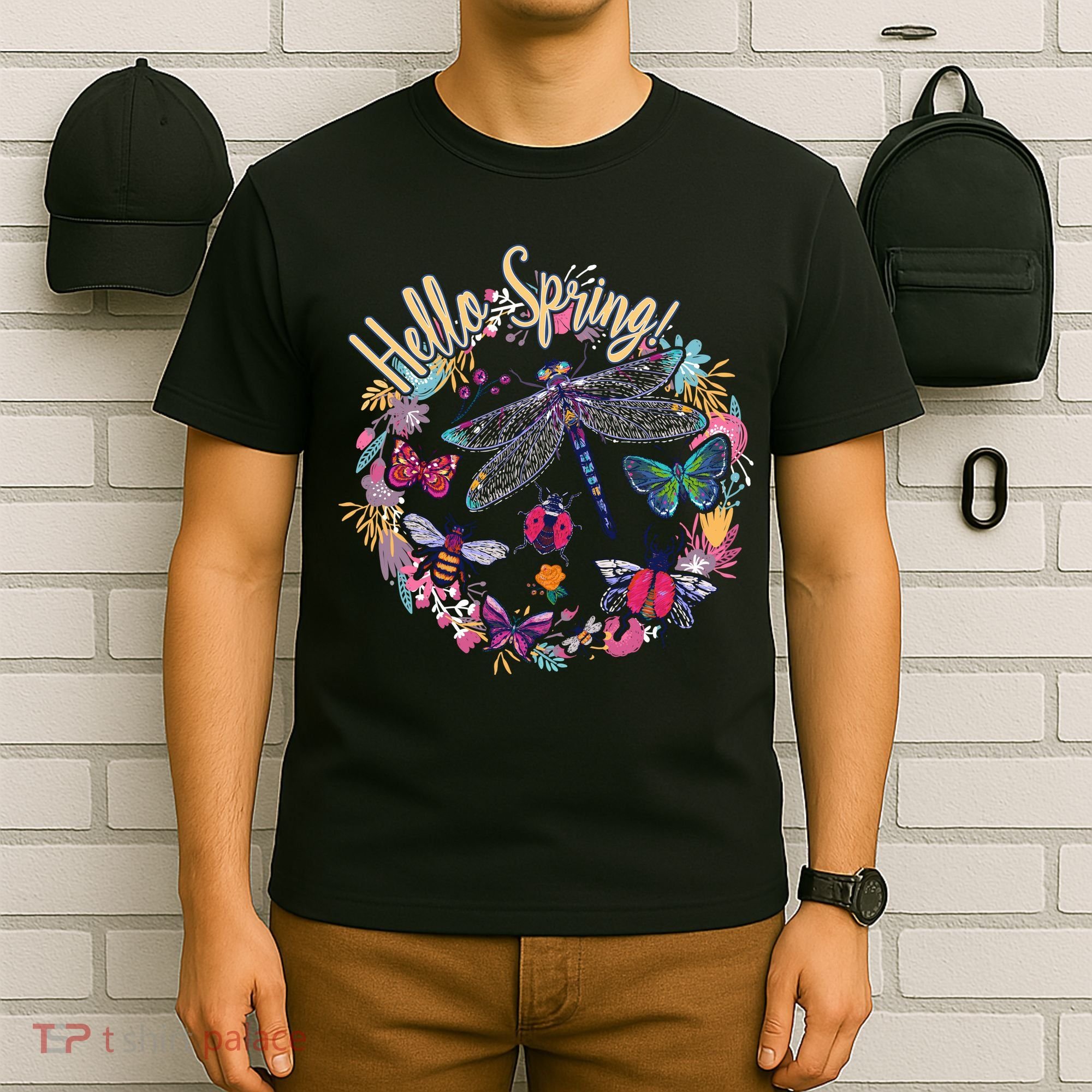 Hello Spring Floral Bugs T-Shirt