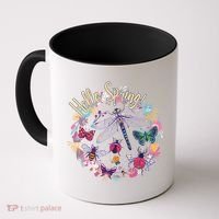 Hello Spring Floral Bugs Coffee Mug thumb 0