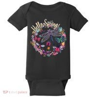 Hello Spring Floral Bugs Baby Bodysuit thumb 0