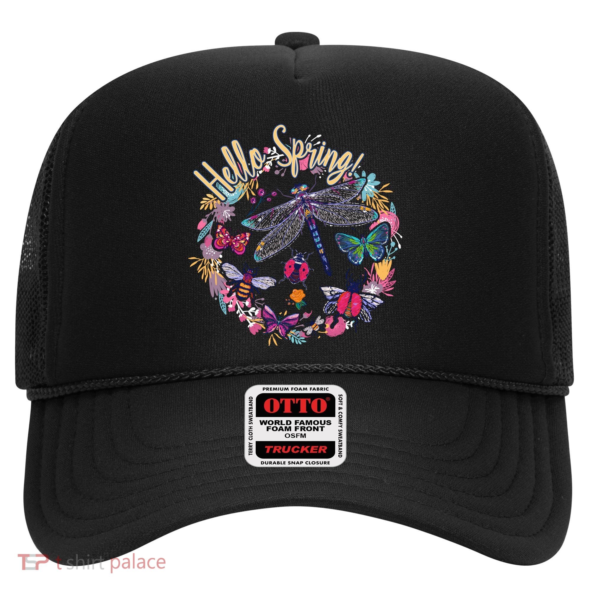 Hello Spring Floral Bugs Hat