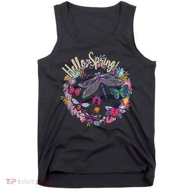 Hello Spring Floral Bugs Tank Top