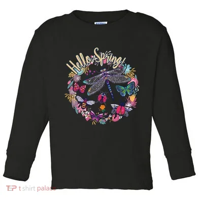 Hello Spring Floral Bugs Toddler Long Sleeve