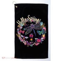 Hello Spring Floral Bugs Golf Towel thumb 0