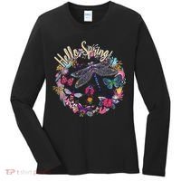 Hello Spring Floral Bugs Women's Long Sleeve Shirt thumb 0