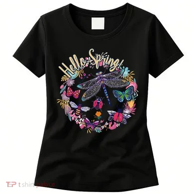 Hello Spring Floral Bugs Women's T-Shirt