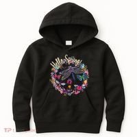 Hello Spring Floral Bugs Kids Hoodie thumb 0