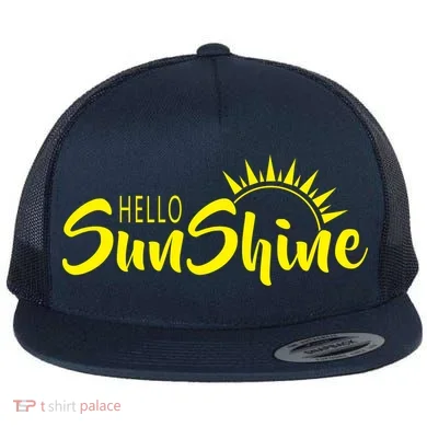 Hello Sunshine Flat Bill Trucker Hat