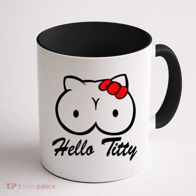 Hello Titty Coffee Mug back