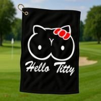 Hello Titty Golf Towel thumb 1