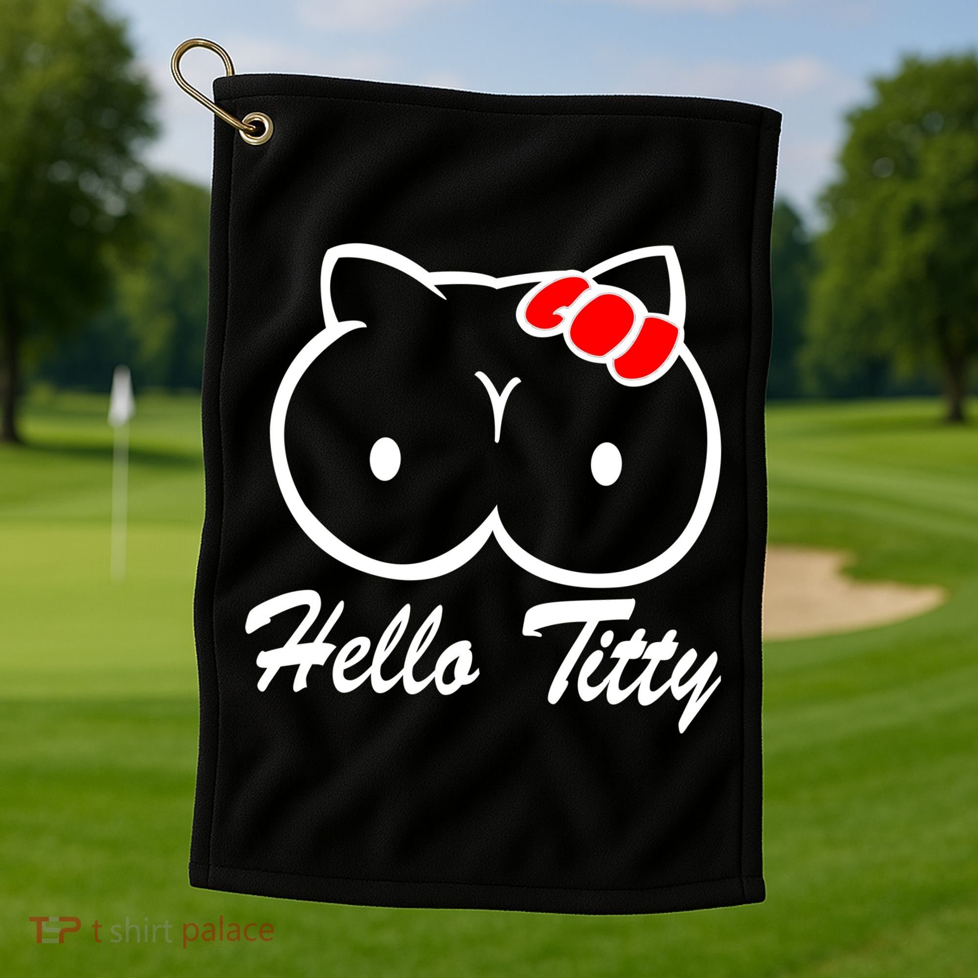 Hello Titty Golf Towel