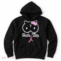Hello Titty Breast Cancer Hoodie thumb 0