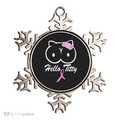 Hello Titty Breast Cancer Ornament