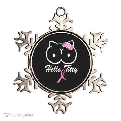 Hello Titty Breast Cancer Ornament