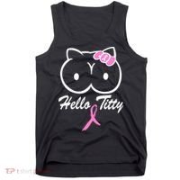 Hello Titty Breast Cancer Tank Top thumb 0