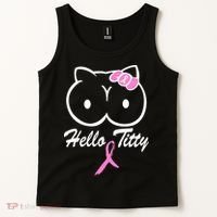 Hello Titty Breast Cancer Tank Top thumb 2