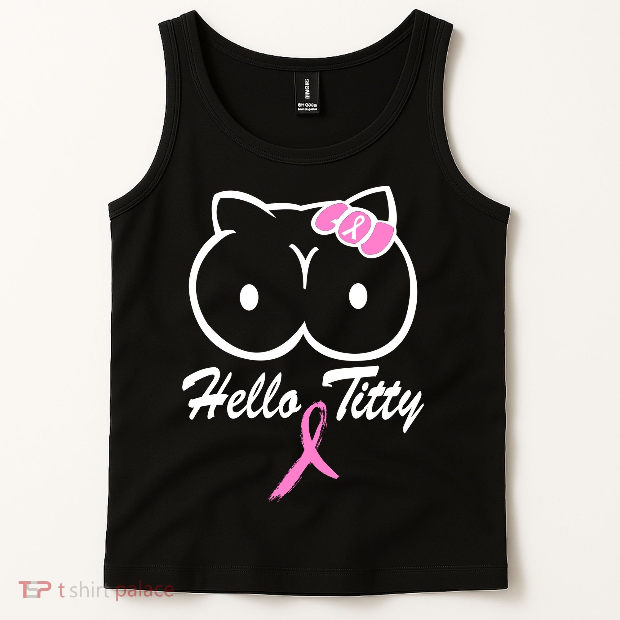 Hello Titty Breast Cancer Tank Top