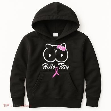 Hello Titty Breast Cancer Kids Hoodie