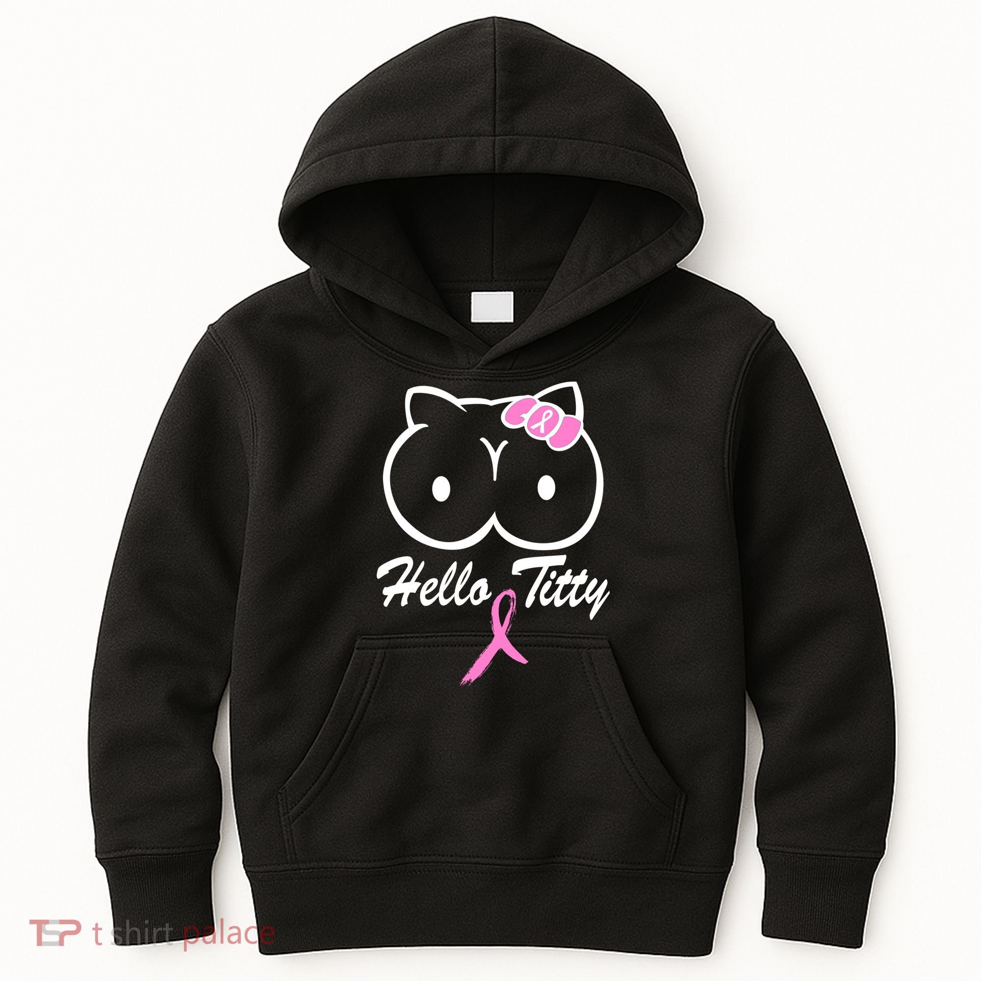 Hello Titty Breast Cancer Kids Hoodie