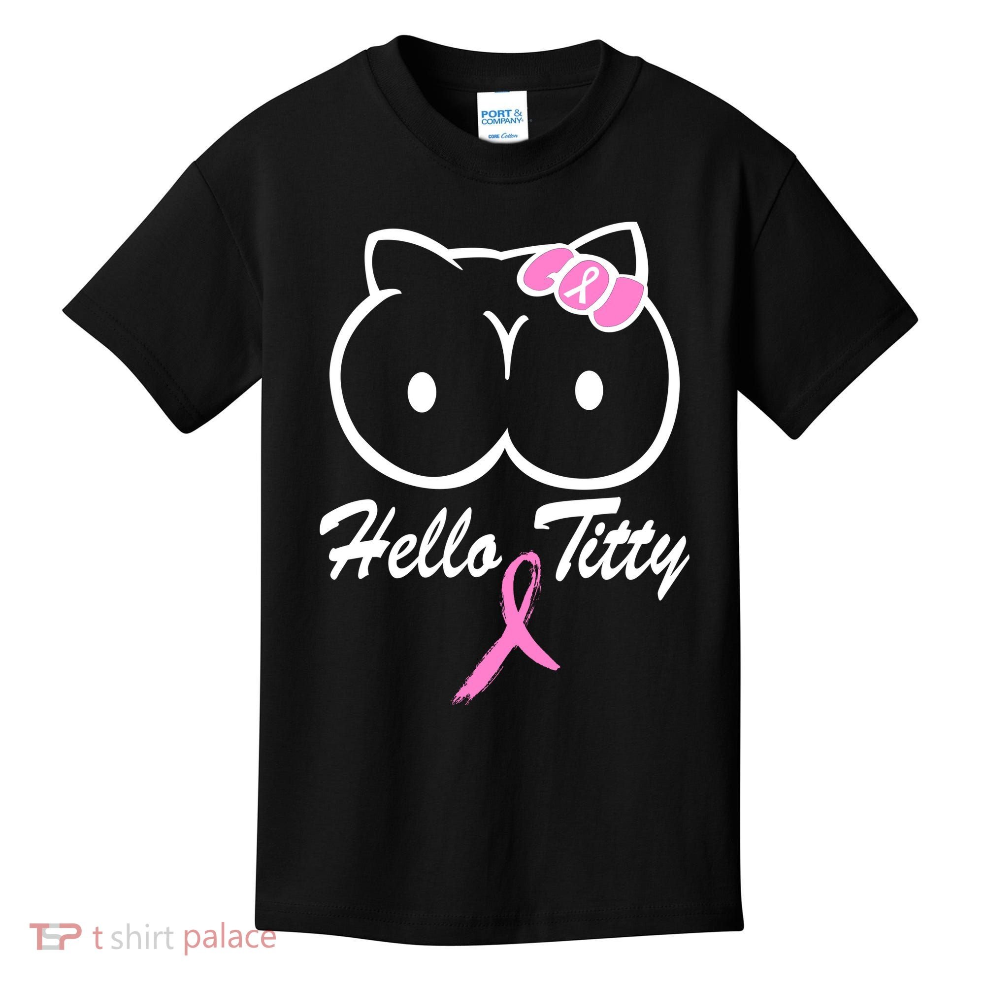 Hello Titty Breast Cancer Kids T-Shirt