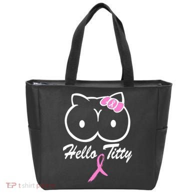 Hello Titty Breast Cancer Tote Bag