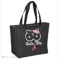 Hello Titty Breast Cancer Tote Bag thumb 2