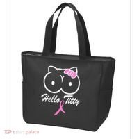 Hello Titty Breast Cancer Tote Bag thumb 3