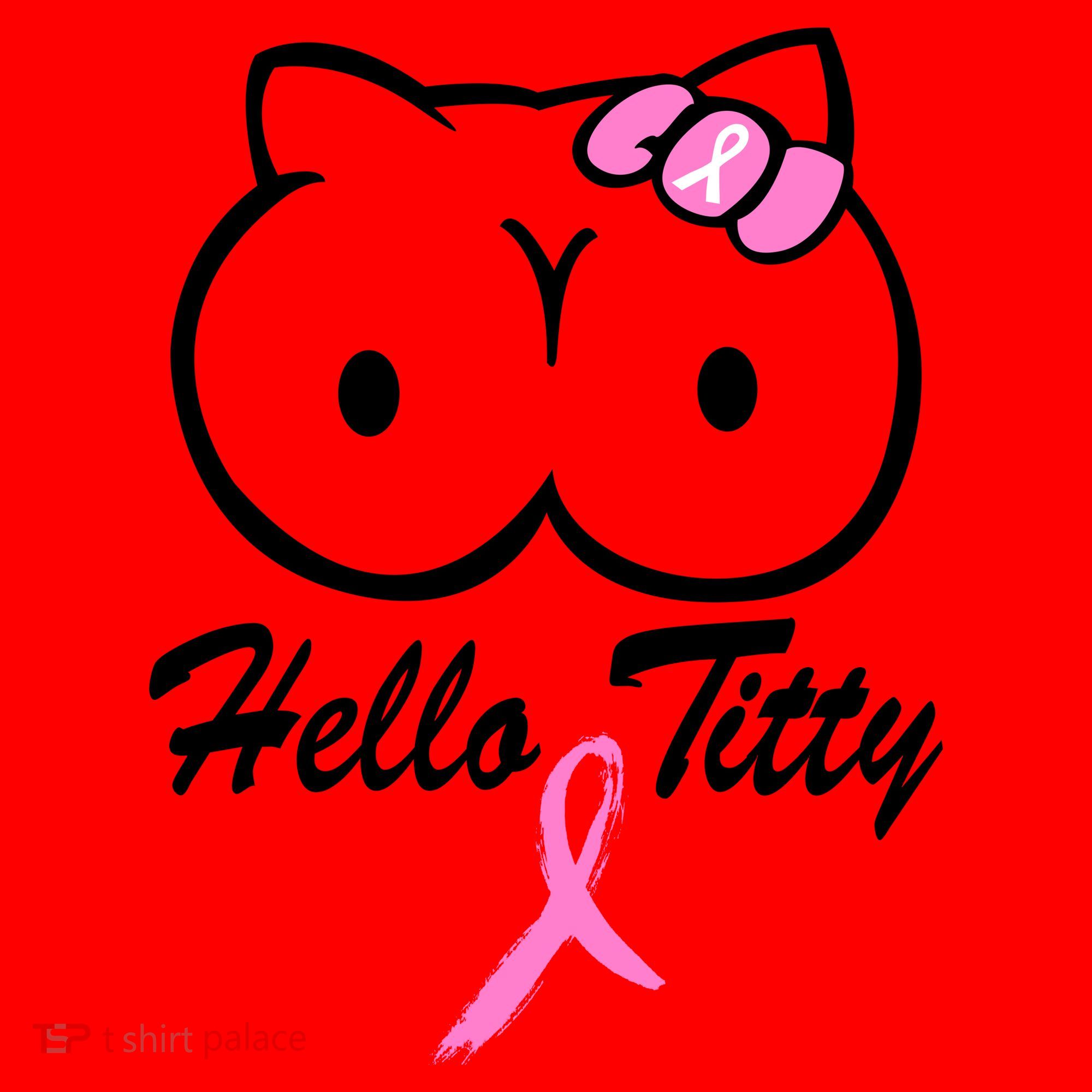 Hello Titty Breast Cancer Santa Hat