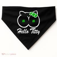 Hello Titty Irish Clover USA-Made Doggie Bandana thumb 0