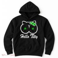 Hello Titty Irish Clover Hoodie thumb 0