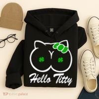 Hello Titty Irish Clover Hoodie thumb 4