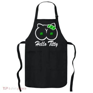 Hello Titty Irish Clover Apron
