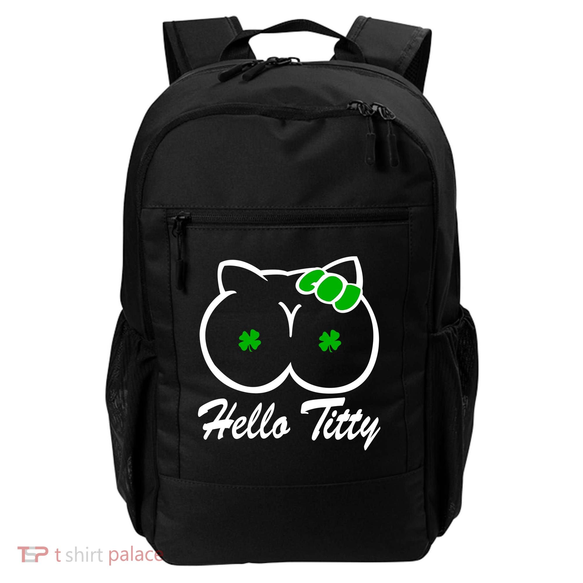 Hello Titty Irish Clover Backpack