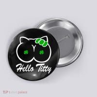Hello Titty Irish Clover Button thumb 0