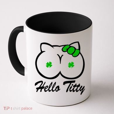 Hello Titty Irish Clover Coffee Mug