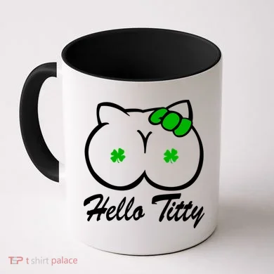 Hello Titty Irish Clover Coffee Mug