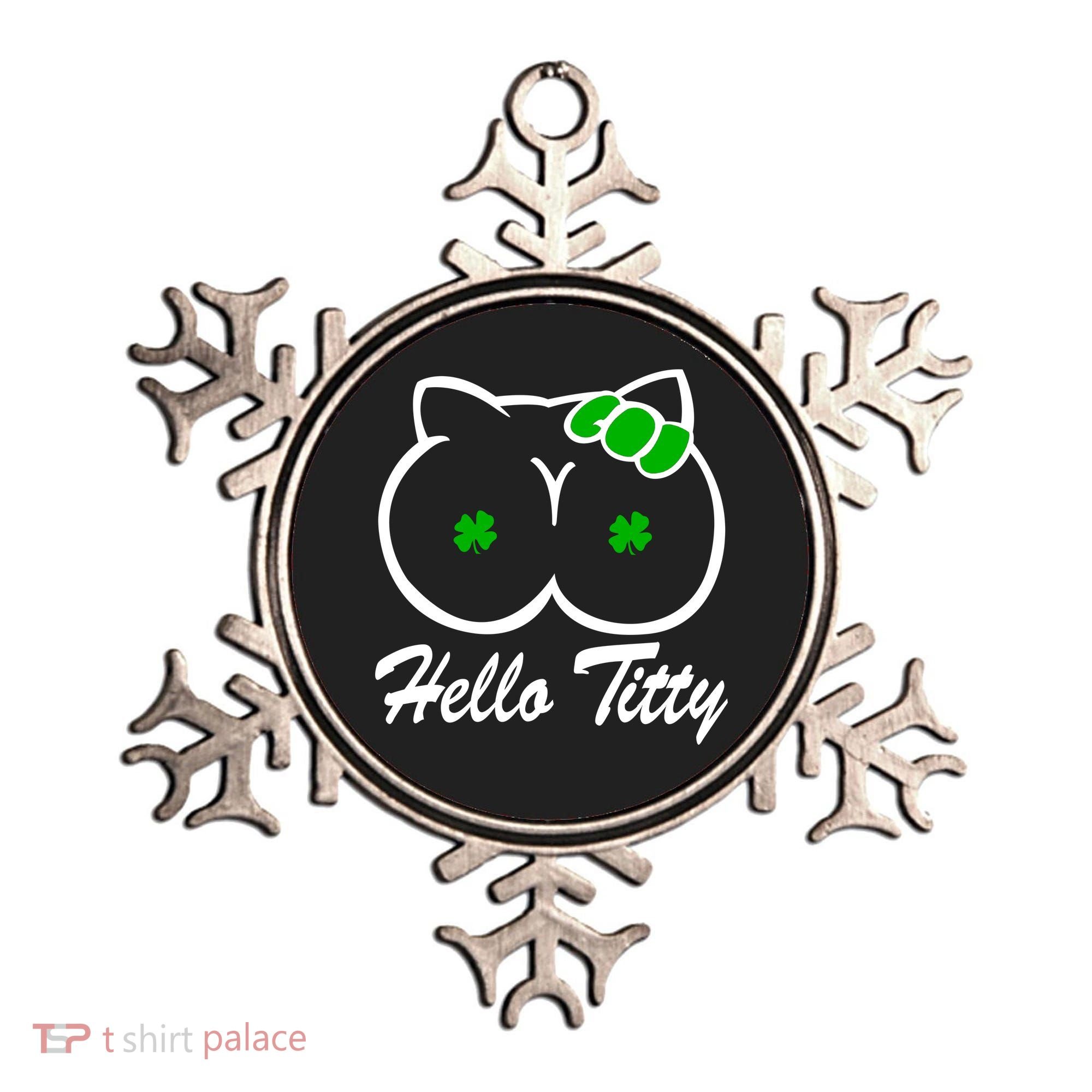 Hello Titty Irish Clover Ornament