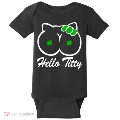 Hello Titty Irish Clover Baby Bodysuit
