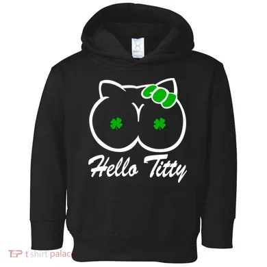 Hello Titty Irish Clover Toddler Hoodie