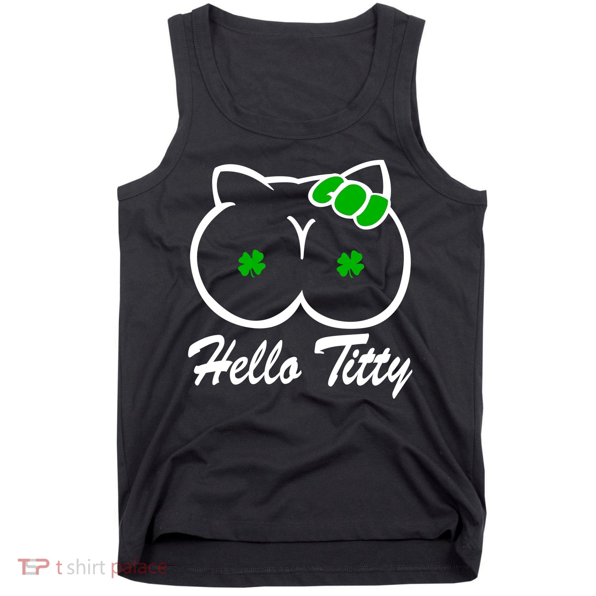 Hello Titty Irish Clover Tank Top