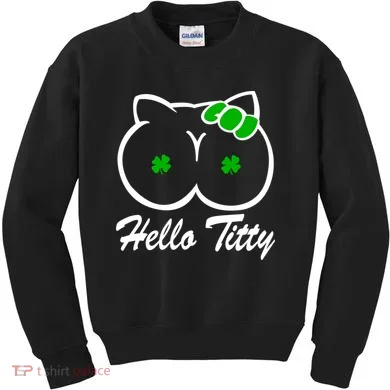 Hello Titty Irish Clover Kids Sweatshirt
