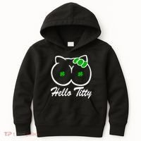 Hello Titty Irish Clover Kids Hoodie thumb 0